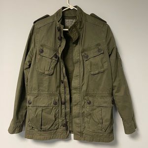 Lucky Brand Olive Military Style Coat women’s size small